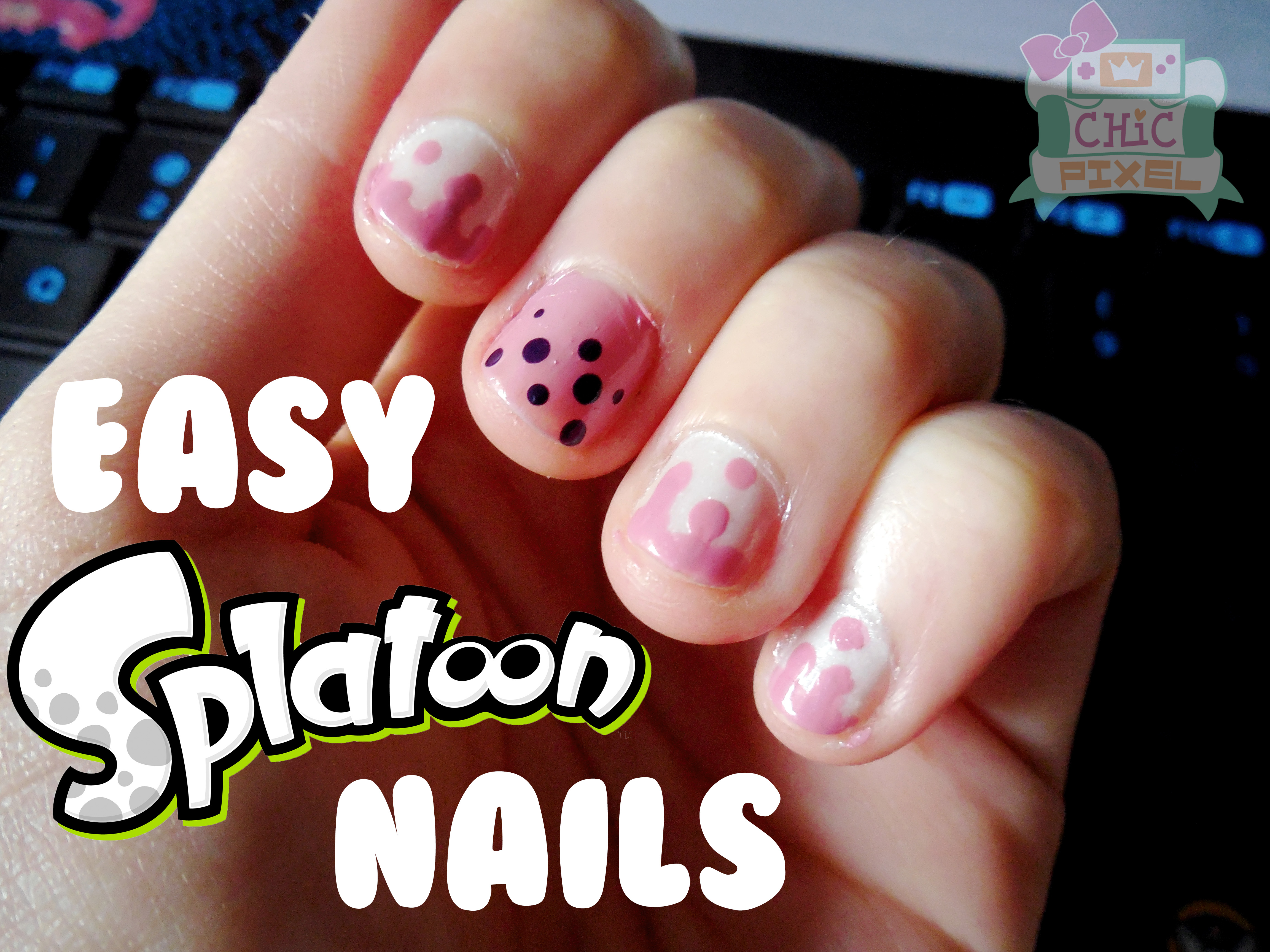 Easy Splatoon Nail Art