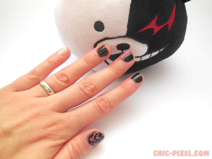 Super Easy Danganronpa Nail Tutorial Chic Pixel