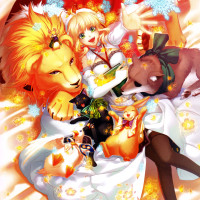 Beastmaster and Prince Flower and Snow illustration scanned by flowermiko