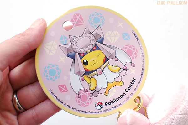 Pikachu Mega Diancie poncho plush tag