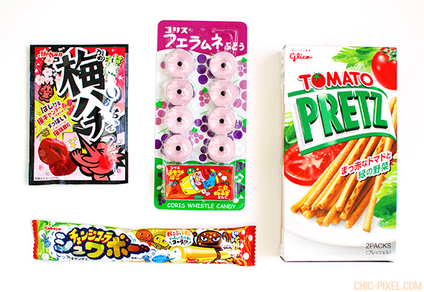 Japan Funbox subscription box contents Pretz ramune candy