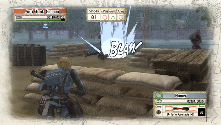Valkyria Chronicles gameplay screenshot