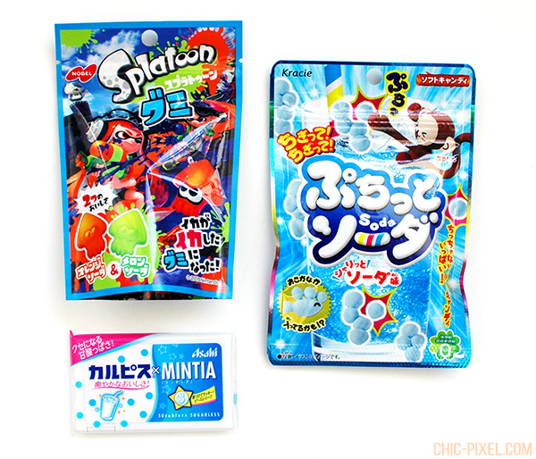 Oyatsubox Japanese snack subscription box September 2016 review Splatoon gummies sand blue snacks