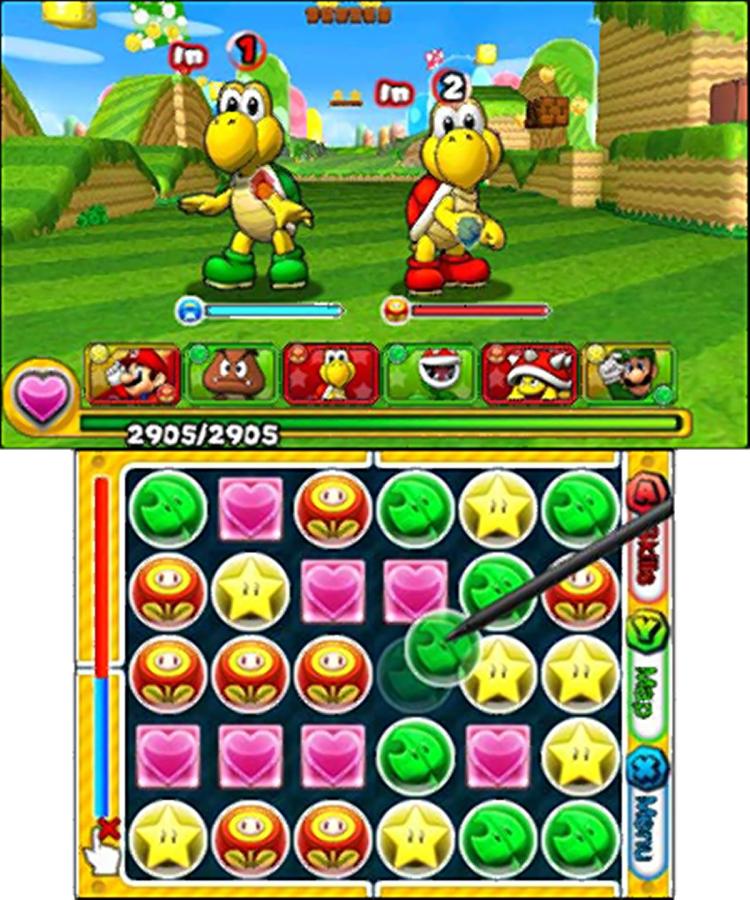 Puzzle & Dragons Super Mario Edition puzzle game screenshot