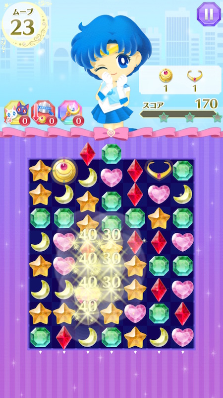 Sailor Moon Drops puzzle game screenshot
