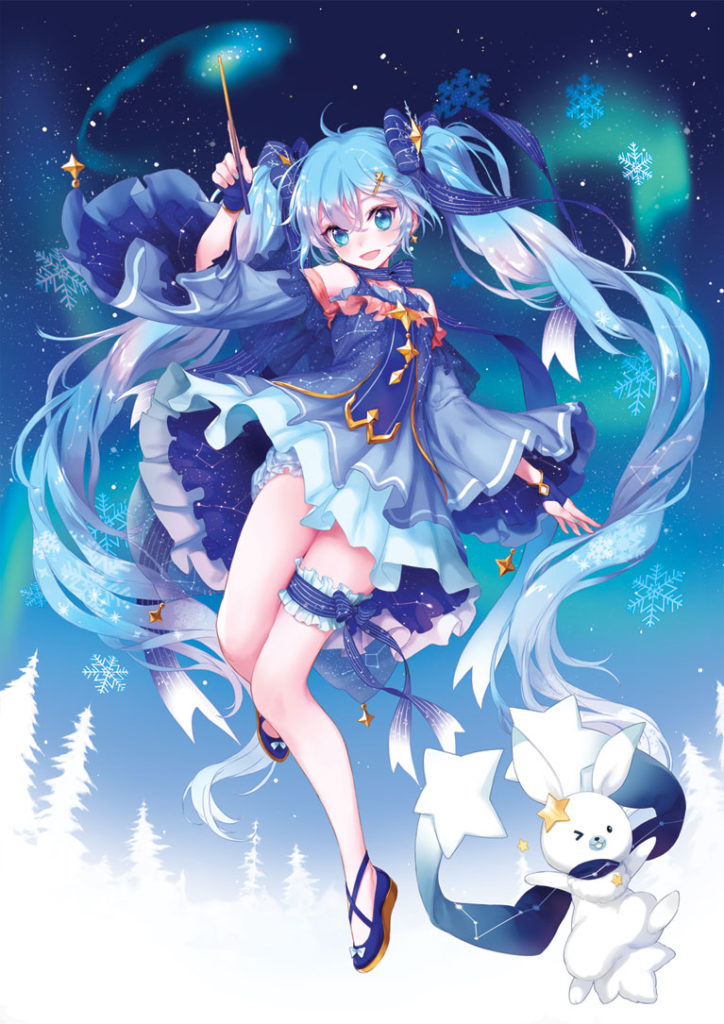 Snow Miku 2017 official art by comet