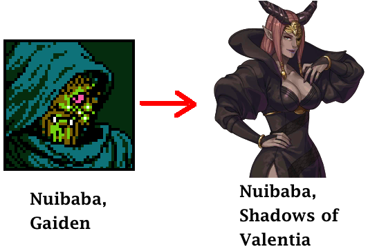 Nuibaba comparison Fire Emblem Gaiden Fire Emblem Echoes
