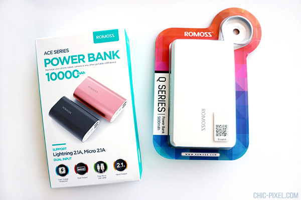 Romoss ACE 10 and Q Series Power Bank Review packaging Chic Pixel