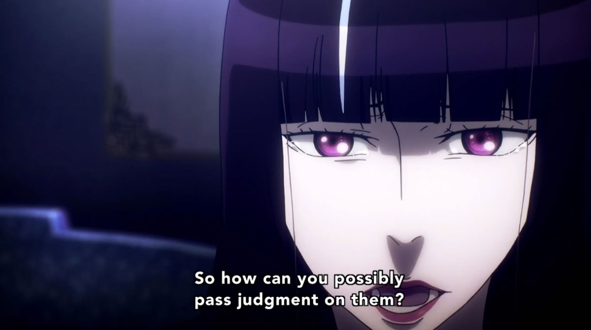 Death Parade anime black-haired woman - Chic Pixel
