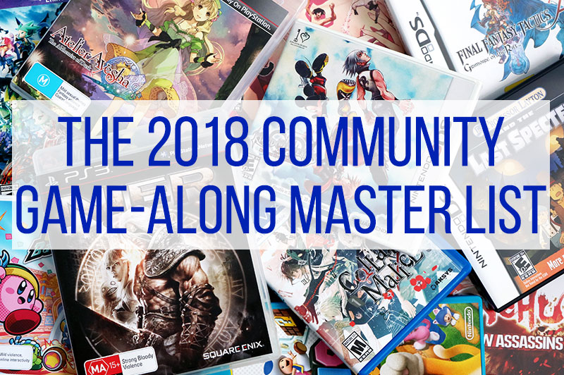 The 2018 Community Game-Along Master List