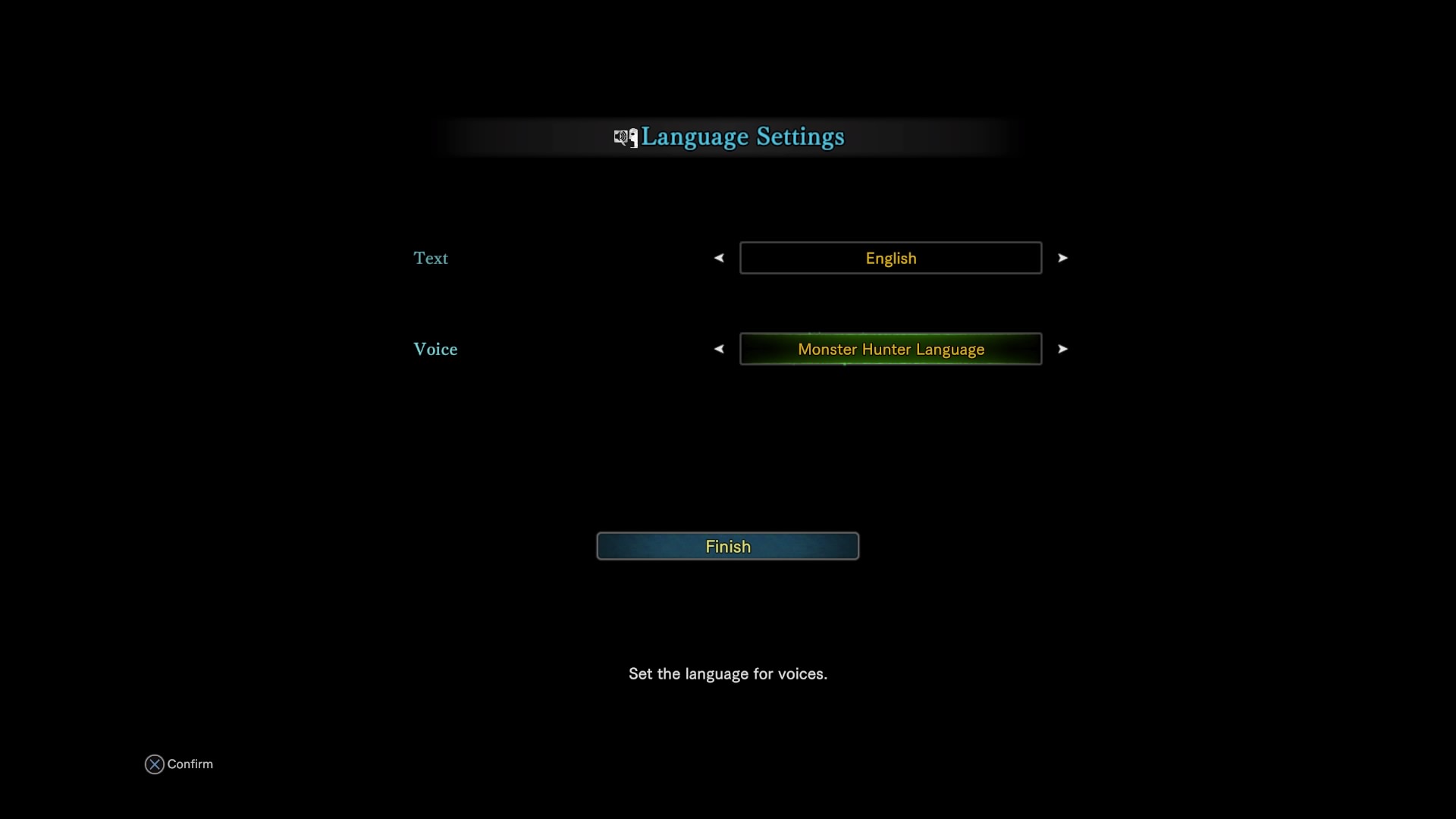 Monster Hunter World Beta PS4 Monster Hunter Language Option