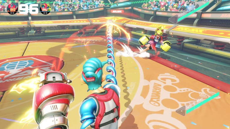 ARMS Nintendo Switch screenshot fighting game month