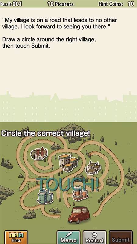 Professor Layton and the Curious Village HD screenshot iOS 2