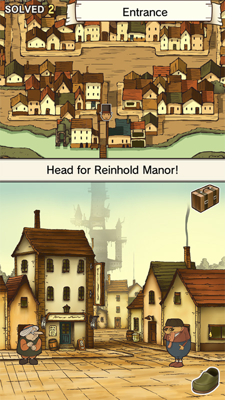 Professor Layton and the Curious Village HD screenshot iOS 3